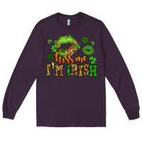 Plum kiss me im irish st patricks lip stain Long Sleeve Tee - LillyAllenDesigns