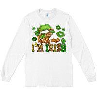 White kiss me im irish st patricks lip stain Long Sleeve Tee - LillyAllenDesigns