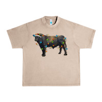 French Oak christmas black angus bull with christmas lights Urban Heavy Tee - RanaPortraitStore