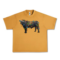 Peanut Butter christmas black angus bull with christmas lights Urban Heavy Tee - RanaPortraitStore