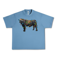 Pebble Blue christmas black angus bull with christmas lights Urban Heavy Tee - RanaPortraitStore