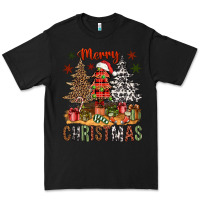 Black merry christmas with western trees bbs Premium Tee - BundleAndBundleShop