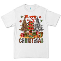 White merry christmas with western trees bbs Premium Tee - BundleAndBundleShop