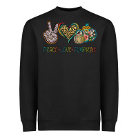 Black Peace Love Pumkins Heavyweight Sweatshirt - Jasminsmagicworld