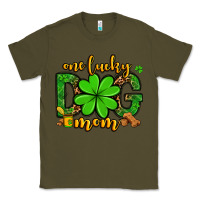 Army Green One lucky dog mom St. Patrick's Classic Tee - OliviaCreatesArt