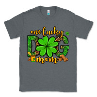 Charcoal Heather One lucky dog mom St. Patrick's Classic Tee - OliviaCreatesArt