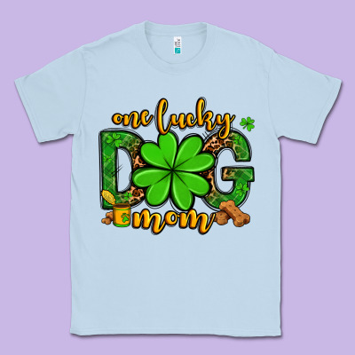 One Lucky Dog Mom St. Patrick's Classic Tee Designed By Oliviacreatesart