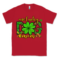 Red One lucky dog mom St. Patrick's Classic Tee - OliviaCreatesArt