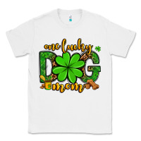 White One lucky dog mom St. Patrick's Classic Tee - OliviaCreatesArt