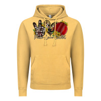 Vintage Mustard peace love cricket Vintage Hoodie - RacoonDesign
