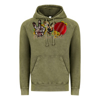 Vintage Olive peace love cricket Vintage Hoodie - RacoonDesign