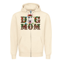 Sandshell Christmas Dog Mom Bull Terrier Zipper Hoodie - RanaPortraitStore