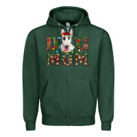 Christmas Dog Mom Bull Terrier Zipper Hoodie | Teevron