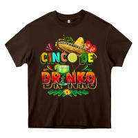 Chocolate Brown Cinco de drinko Heavy Core Tee - FaDigitalArtStudio
