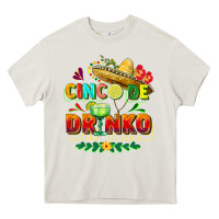 Cream Cinco de drinko Heavy Core Tee - FaDigitalArtStudio