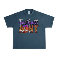 Midnight Navy Football Aunt Urban Heavy Tee - CowhideDigitalArt