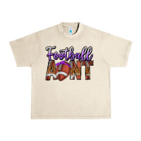 Sandshell Football Aunt Urban Heavy Tee - CowhideDigitalArt