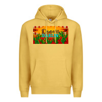 Antique Gold desert darlin' aztec desert sunset license plate Premium Hoodie - Artiststas