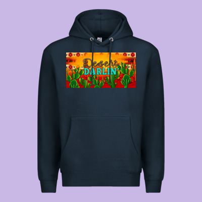 Desert Darlin' Aztec Desert Sunset License Plate Premium Hoodie Designed By Artiststas