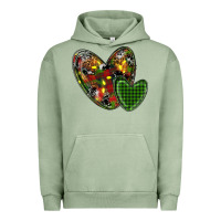 Pigment Oil Green christmas heart Urban Hoodie - RanaPortraitStore