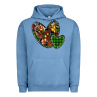 Pigment Pebble Blue christmas heart Urban Hoodie - RanaPortraitStore