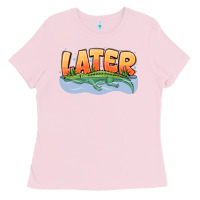 Bubblegum Pink Later Ladies Tee - CowhideDigitalArt