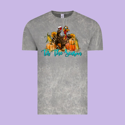 Western Fall Turkey Tis The Season Vintage Tee Designed By Lillyallendesigns