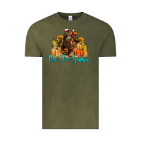 Vintage Olive Western Fall Turkey Tis The Season Vintage Tee - LillyAllenDesigns