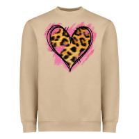 Mushroom Leopard Pink Glitter Heart Heavyweight Sweatshirt - Jasminsmagicworld