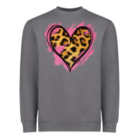Storm Leopard Pink Glitter Heart Heavyweight Sweatshirt - Jasminsmagicworld