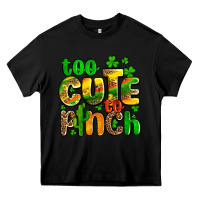 Black St. Patrick's too cute to pinch Heavy Core Tee - OliviaCreatesArt