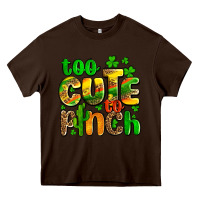 Chocolate Brown St. Patrick's too cute to pinch Heavy Core Tee - OliviaCreatesArt