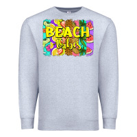 Heather Grey beach vibes summer brushstroke Premium Sweatshirt - Jasminsmagicworld