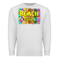 Oatmeal Heather beach vibes summer brushstroke Premium Sweatshirt - Jasminsmagicworld