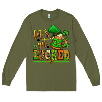 Army Green lets get lucked up st patricks Long Sleeve Tee - LillyAllenDesigns