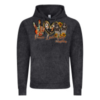 Vintage Black peace love dog mama Vintage Hoodie - RacoonDesign