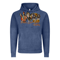 Vintage Denim peace love dog mama Vintage Hoodie - RacoonDesign