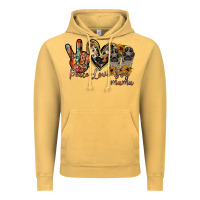 Vintage Mustard peace love dog mama Vintage Hoodie - RacoonDesign