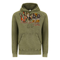 Vintage Olive peace love dog mama Vintage Hoodie - RacoonDesign
