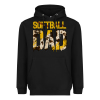 Black no background softball dad Heavyweight Hoodie - Jasminsmagicworld