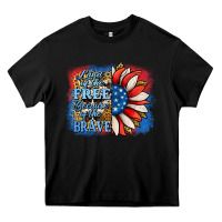Black Patriotic Sunflower Heavy Core Tee - Jasminsmagicworld