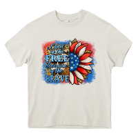 Cream Patriotic Sunflower Heavy Core Tee - Jasminsmagicworld