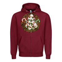 Burgundy Merry Christmas Baseball Zipper Hoodie - RanaPortraitStore