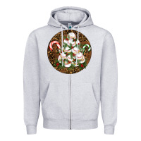 Heather Grey Merry Christmas Baseball Zipper Hoodie - RanaPortraitStore