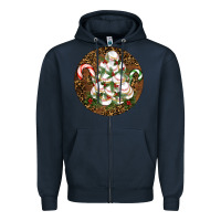 Navy Merry Christmas Baseball Zipper Hoodie - RanaPortraitStore