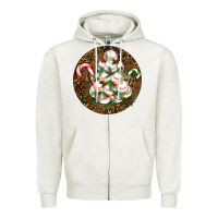 Oatmeal Heather Merry Christmas Baseball Zipper Hoodie - RanaPortraitStore