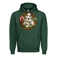 Sports Green Merry Christmas Baseball Zipper Hoodie - RanaPortraitStore