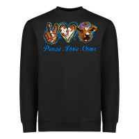 Black Peace Love Cows Heavyweight Sweatshirt - Jasminsmagicworld