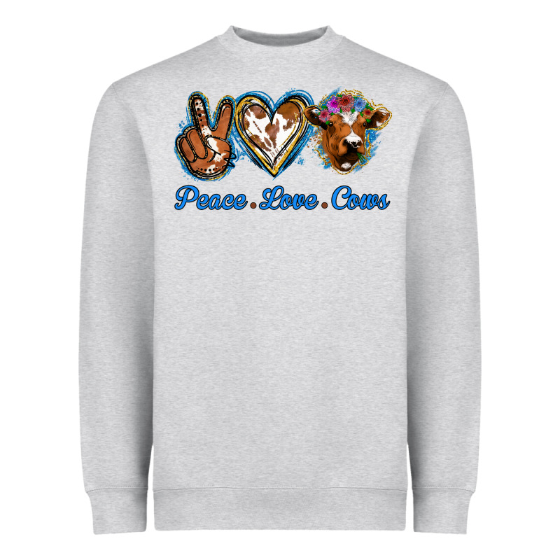 Peace Love Cows Heavyweight Sweatshirt by Jasminsmagicworld | Teevron