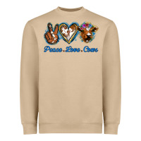 Mushroom Peace Love Cows Heavyweight Sweatshirt - Jasminsmagicworld